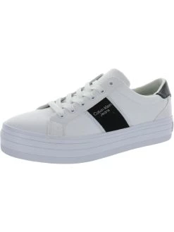 Best deal 😍 Calvin Klein 👖 Jeans Bella 👩 Womens Faux Leather Flatforms Casual and Fashion 👟 Sneakers ✨