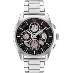 Budget 😀 Ferrari Men's Scuderia Black Dial ⌚ Watch 🎁