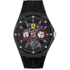 Promo 👏 Ferrari Men's Scuderia Black Dial ⌚ Watch 🔔