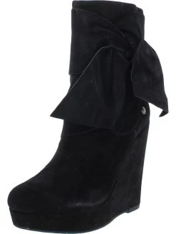 Wholesale ๐ Calvin Klein ๐ Jeans Harper Suede ๐ฉ Womens Leather Bow Wedge ๐ Heels ๐งจ