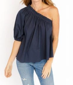 Wholesale 👍 Sofia Collections Andran One Shoulder Blouse in Navy - 👩 women 🤩