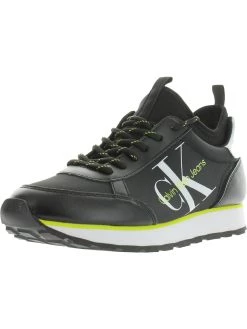 Best Sale 😉 Calvin Klein 👖 Jeans Cyrene 👩 Womens Faux Leather Logo Casual and Fashion 👟 Sneakers ⭐